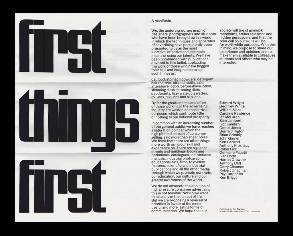 First Things First Manifesto / Adbusters